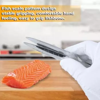 Прецизионные кухонные пинцеты с зубчатыми зажимами, удлиненные щипцы из нержавеющей стали для приготовления пищи, ремонта барбекю из морепродуктов Fish
