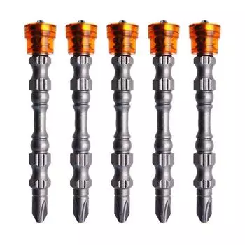 Прецизионные ударные отвертки, бит 5 шт., 65 мм, противоскользящие