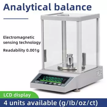 Прецизионные весы 0,001 г Аналитические лабораторные электронные весы Прецизионные весы с ЖК-дисплеем для лабораторных исследований