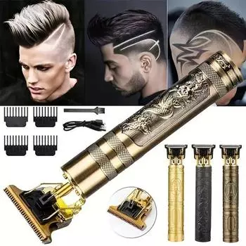 Прецизионный беспроводной триммер для волос — перезаряжаемый через USB, профессиональный уход за волосами для мужчин Buddha чёрный