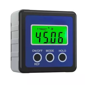 Прецизионный цифровой инклинометр, электронные гониометры, 4*90 градусов, магнитная основа, цифровой транспортир, угловой искатель, коническая коробка синий