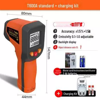 Прецизионный инфракрасный термометр: Точно измеряйте температуру воды, масла и кухни T400 model