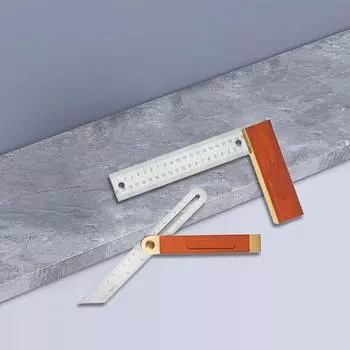 Прецизионный инструмент для мастерства, скользящий искатель углов наклона и квадратная линейка с деревянной ручкой, простой в использовании для плотников