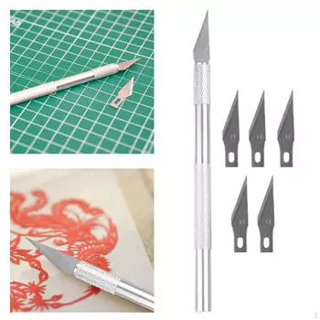 Прецизионный инструмент для резьбы по ремеслу, металлические сменные лезвия, инструменты из полимерной глины для DIY искусства