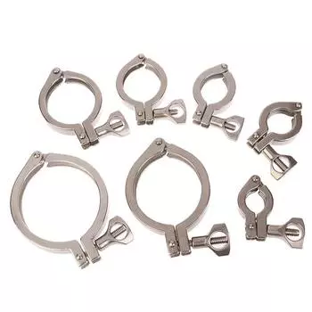 Прецизионный литой санитарный зажим 304 из нержавеющей стали, быстро открывающийся хомут для труб, набор зажимов для быстрой установки, зажим для быстрой установки