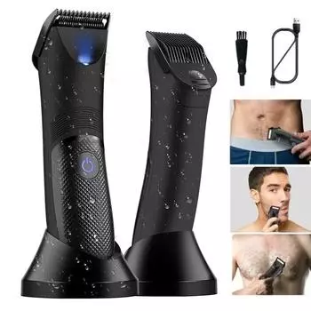 Прецизионный триммер для волос на теле для мужчин IPX5 бритье волос бритва электрическая интимная вечеринка мужская борода грудь рука подмышки бикини бритье против воды