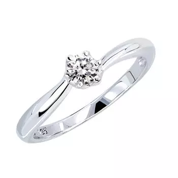 Предложение Кольцо Серебряное Кольцо Одиночный Кубический Цирконий Размер 13 [Sears] g-56-13