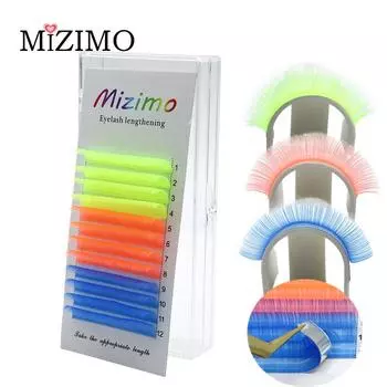 (Предложение) Накладные ресницы смешанного цвета с одинарной прививкой, натуральное наращивание, макияж глаз, эффектные ресницы. 0.07mm--C--8mm