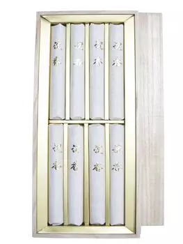 предмет с подарочным благовонием Awaji траурная благовонная палочка, сделанная в роскоши, высококачественное благовоние ваби, ароматические палочки из павловнии, агарового дерева, вабисаби (В упаковке серый