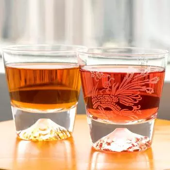 Предметы Стекло Fuji Стекло Tajima Стекло Fuji Rocks Простое стекло Phoenix Пара Набор из 2 Сувенир Гран-при Бокал Edo Kiriko Fuji Фудзи Бокал для виски с цветущей вишней