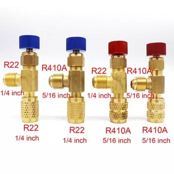 Предохранительный клапан для жидкости, R410A Клапан для заполнения хладагента R22. Хладагент кондиционера. Защитный переходник SAE 1/4 дюйма. Безопасный переходник SAE с наружной резьбой 1/4 дюйма на внутреннюю резьбу SAE 1/4 дюйма. красный