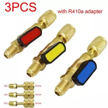 Предохранительный клапан дозирования жидкости R22, автомобильный кондиционер, клапан хладагента низкого давления, шаровой клапан, фторированные аксессуары синий