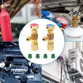 Предохранительный клапан хладагента кондиционера R410 R22 1/4 Адаптер для безопасной заправки холодильной жидкости Ремонт ручных инструментов