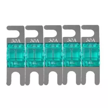 Предохранители для автомобилей 5 шт./компл. 30/40/60/80/100A Мини-предохранители anl Никелированные автомобильные стереосистемы 32 В AFS Авто Предохранители Шпильки Защита цепей