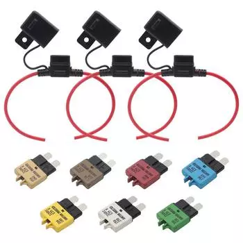 Предохранители с ручным сбросом, лезвие, автоматический выключатель с держателем предохранителя для лодки, грузовика, внедорожника, мотоцикла