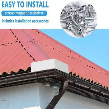 Предотвращение перелива крыши Отвод дождевой воды Нержавеющая плоская черепица Водосточная труба Сад 2pcs
