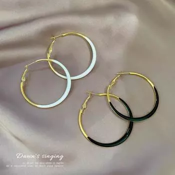 Предотвратить аллергию, модные серьги-кольца большого размера для женщин, широкие большие металлические круглые массивные серьги, винтажные ювелирные изделия, подарок