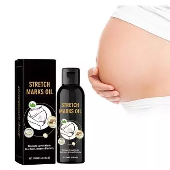 Предотвратите появление растяжек с помощью этого ухаживающего масла, которое увлажняет кожу, повышает эластичность и уменьшает растяжки во время беременности, 100 мл One size чёрный