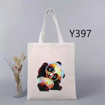 Представляем нашу стильную и экологичную холщовую большую сумку размером 35*40 см — прочную и универсальную, с 24 узорами Y397