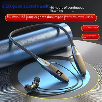 Представляем новые Bluetooth-наушники с шейным ободом: с мощной батареей, цифровым дисплеем, спортивным дизайном и слотом для карт.