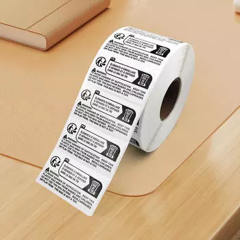 Предупреждающие этикетки об удушье Наклейки об опасности упаковки при удушье 2000 Съемные прямоугольные наклейки с риском 7x2 cm