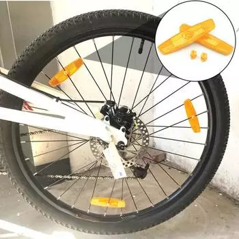 Предупреждающие отражатели для велосипеда, 2 шт., улучшенная видимость, универсальные, простые в установке, обод колеса велосипеда, светоотражающие дорожные фонари MTB, аксессуары белый