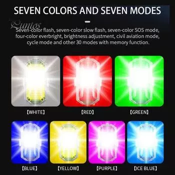 Предупреждающий световой сигнал для мотоцикла, светодиодный стробоскоп с дистанционным управлением, защита от столкновений, водонепроницаемый супер яркий ночной сигнал, аварийное освещение 1pc