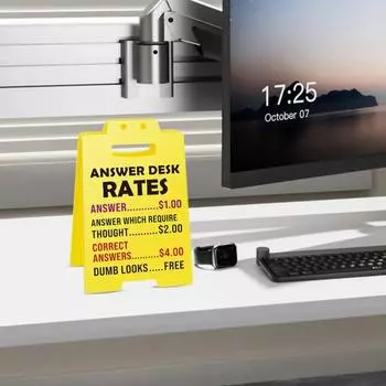 Предупреждающий знак для розыгрыша на столе, прочный пластиковый настольный предупреждающий знак, домашний офисный стол, мини-украшение для стола, украшение, подарок-прикол A