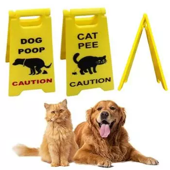 Предупреждающий знак «Рвота кошки» 3D-печатный знак «Собачьи какашки» Предупреждающий знак «Кошачья моча» Предупреждающий знак «Зона для домашних животных» Подарок для любителей кошек Любители собак A