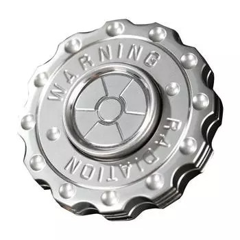 Предупреждение о радиации Fidget Slider Spinner EDC Gear Hand Spinner Clicker Игрушка-фиджет для взрослых Инструмент для лечения СДВГ Игрушки для снятия стресса и тревожности серебряный