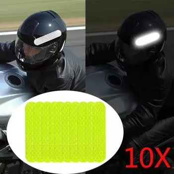 Предупреждение о шлеме Светоотражающие наклейки Безопасность вождения в ночное время Аксессуары Флуоресцентные декоративные наклейки Велосипед Мотоцикл Автомобиль Наклейка Green