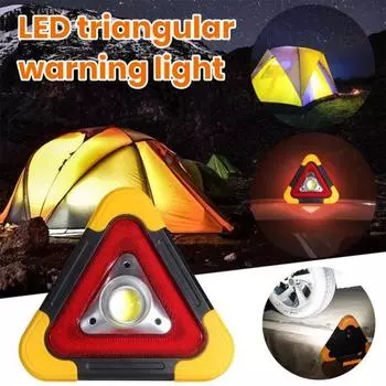 Предупреждение об аварийной поломке автомобиля, красная светоотражающая лампа опасности треугольника C