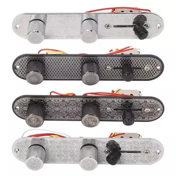 Предварительная проводка, панель управления электрогитарой, предварительно загруженный жгут проводов, 3-позиционные переключатели, ручки для Telecaster GE210B Lattice