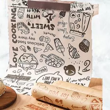 Предварительно нарезанная пергаментная бумага для выпечки, приготовления пищи, аэрофритюрницы, противни для печенья, плоская антипригарная сковорода, масляная бумага, инструменты для выпечки фаст-фуда белый