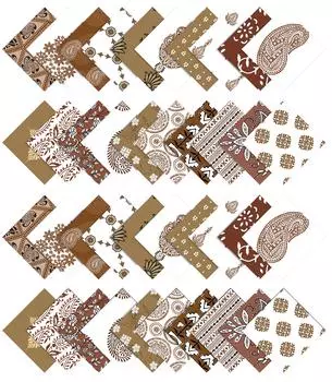 Предварительно вырезанная 5-дюймовая хлопчатобумажная ткань с принтом, квадраты для квилтинга, очаровательный набор, сделай сам, лоскутное шитье, ремесло- 5x5inches коричневый