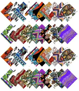 Предварительно вырезанная 5-дюймовая хлопчатобумажная ткань с принтом, квадраты для квилтинга, очаровательный набор, сделай сам, лоскутное шитье, ремесло- 5x5inches разноцветный