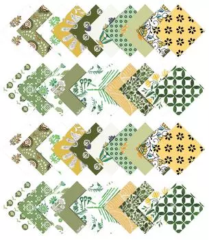 Предварительно вырезанная 5-дюймовая хлопчатобумажная ткань с принтом, квадраты для квилтинга, очаровательный набор, сделай сам, лоскутное шитье, ремесло- 5x5inches зелёный