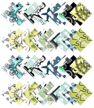 Предварительно вырезанная 5-дюймовая хлопчатобумажная ткань с принтом, квадраты для квилтинга, очаровательный набор, сделай сам, лоскутное шитье, ремесло- 5x5inches синий