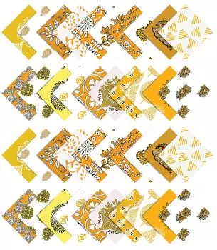 Предварительно вырезанная 5-дюймовая хлопчатобумажная ткань с принтом, квадраты для квилтинга, очаровательный набор, сделай сам, лоскутное шитье, ремесло- 5x5inches жёлтый