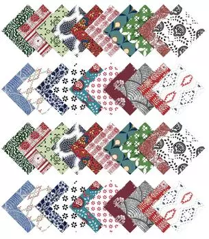 Предварительно вырезанная 5-дюймовая хлопчатобумажная ткань с принтом, квадраты для квилтинга, очаровательный набор, сделай сам, лоскутное шитье, ремесло- 5x5inches разноцветный