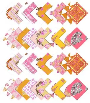 Предварительно вырезанная 5-дюймовая хлопчатобумажная ткань с принтом, квадраты для квилтинга, очаровательный набор, сделай сам, лоскутное шитье, ремесло- 5x5inches розовый