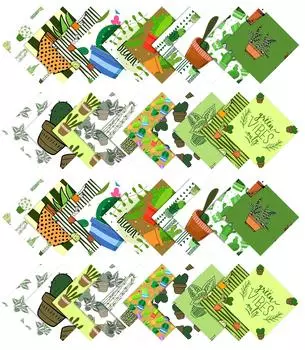 Предварительно вырезанная 5-дюймовая хлопчатобумажная ткань с принтом, квадраты для квилтинга, очаровательный набор, сделай сам, лоскутное шитье, ремесло- 5x5inches зелёный