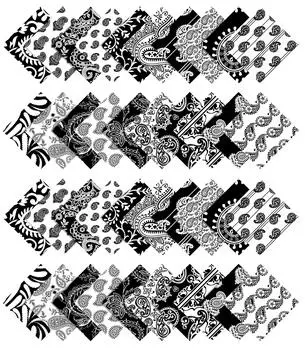 Предварительно вырезанная 5-дюймовая хлопчатобумажная ткань с принтом, квадраты для квилтинга, очаровательный набор, сделай сам, лоскутное шитье, ремесло- 5x5inches чёрный