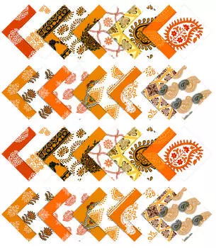 Предварительно вырезанная 5-дюймовая хлопчатобумажная ткань с принтом, квадраты для квилтинга, очаровательный набор, сделай сам, лоскутное шитье, ремесло- 5x5inches оранжевый