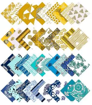 Предварительно вырезанная 5-дюймовая хлопчатобумажная ткань с принтом, квадраты для квилтинга, очаровательный набор, сделай сам, лоскутное шитье, ремесло- 5x5inches жёлтый