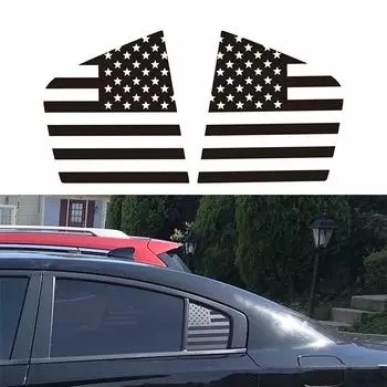Предварительно вырезанные наклейки с изображением американского флага на окно в четверть окна для Dodge Charger 2011-2022 гг.