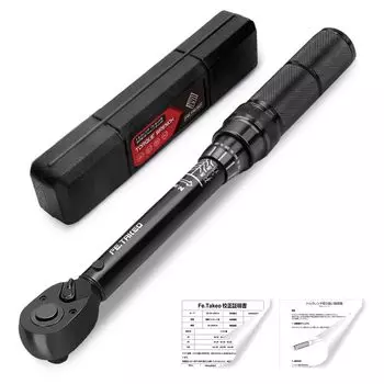 Предварительно заданный крутящий момент, угол вставки, мм, двойное вращение для использования в машиностроении, работа, хранение, калибровка и руководство по эксплуатации на японском языке, в комплект входит гаечный ключ, чёрный