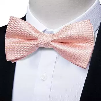 Предварительно завязанные шелковые галстуки-бабочки Dibangu, розовый клетчатый галстук-бабочка с цветочным принтом, запонки, нагрудный платок, мужской комплект с бабочками для вечеринки, свадьбы, жениха, карват 152