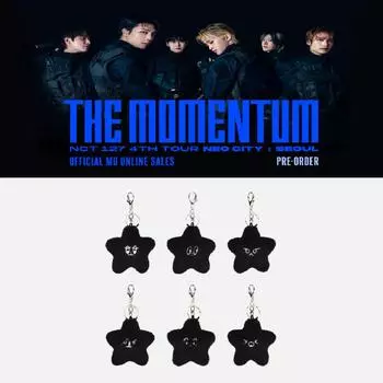 Предварительный заказ 2025 NCT 127 4th Tour NEO CITY Seoul The Momentum Black Starfish Doll Key Ring JOHNNY