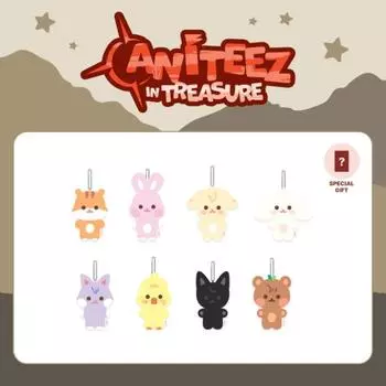 Предварительный заказ ATEEZ x ANITEEZ в плюшевой игрушке TREASURE Flat Fur JJOONGrami
